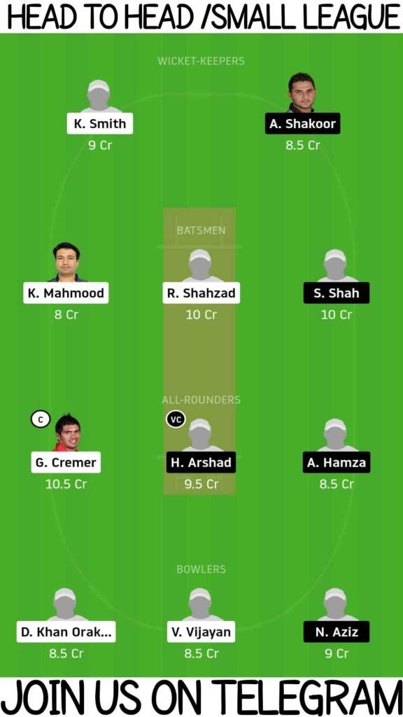 TAD vs AAD | Match 2,Emirates D10 League | Dream11 Today Match Prediction and Players Records