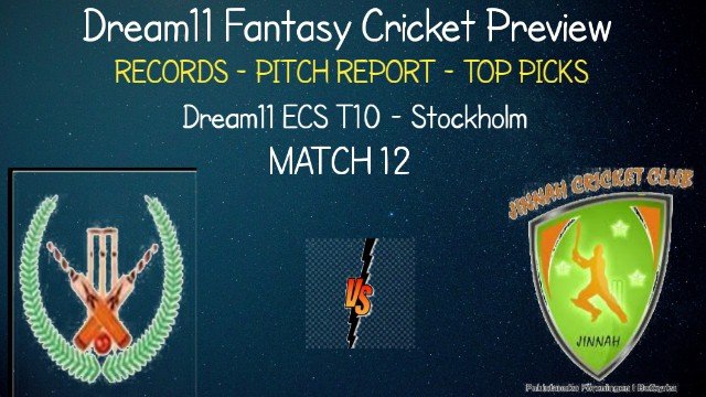SIG vs PF | Match 12, Dream11 ECS T10 Stockholm | Today Match Prediction and Players Records