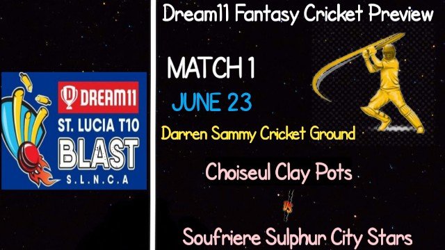CCP vs SSCS | Match 1, Saint Lucia T10 Blast | Dream11 Today Match Prediction and Players Records