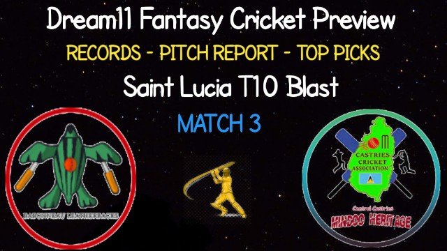 BLS vs CCMH | Match 3, Saint Lucia T10 Blast | Dream11 Today Match Prediction and Players Records