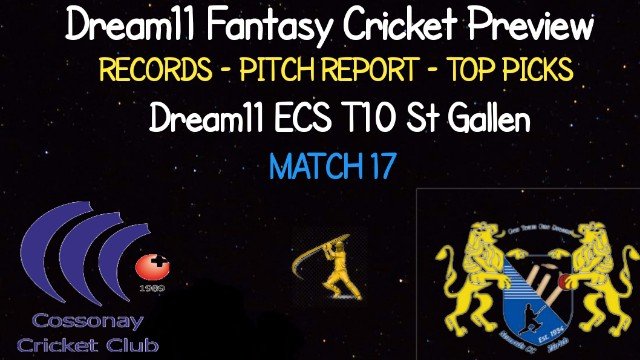 COCC vs ZNCC | Match 17, ECS T10 St Gallen | Dream11 Today Match Prediction and Players Records