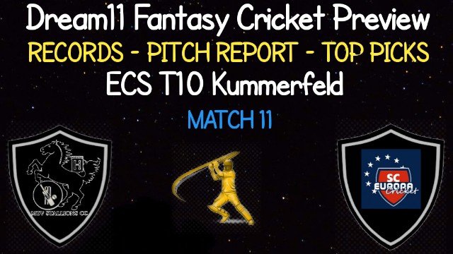 MTV vs SCE | Match 11, Dream11 ECS T10 Kummerfeld | Today Match Prediction and Players Records