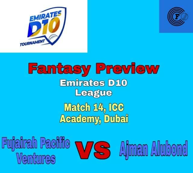 FPV vs AAD | Match 14,Emirates D10 League | Dream11 Today Match Prediction and Players Records