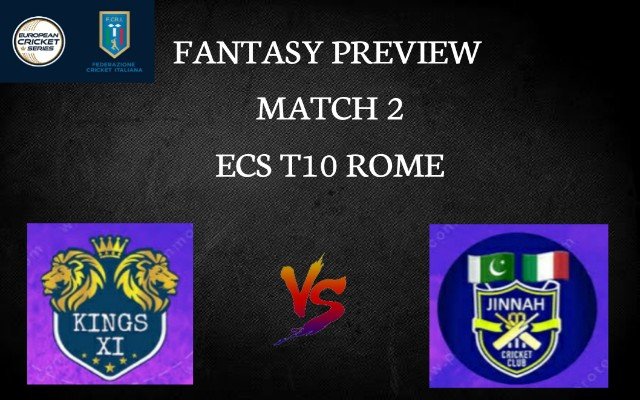 KCC-XI vs JICC | Match 2, ECS T10 Rome | Dream11 Today Match Prediction and Players Records
