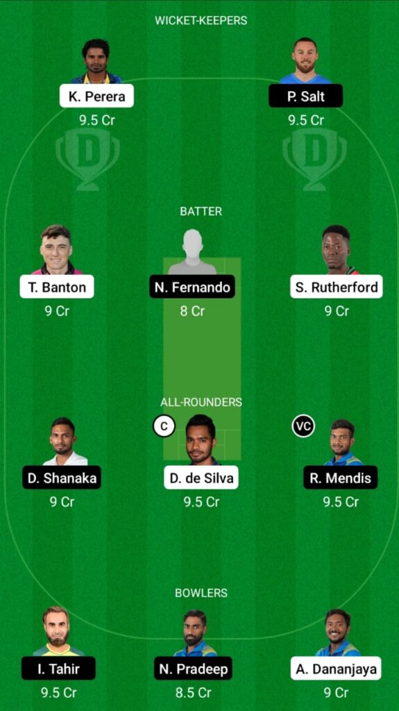 CS vs DG Dream11 Prediction, Head To Head, Players Stats, Fantasy Team, Playing 11 and Pitch Report — Match 6, Lanka Premier League 2021