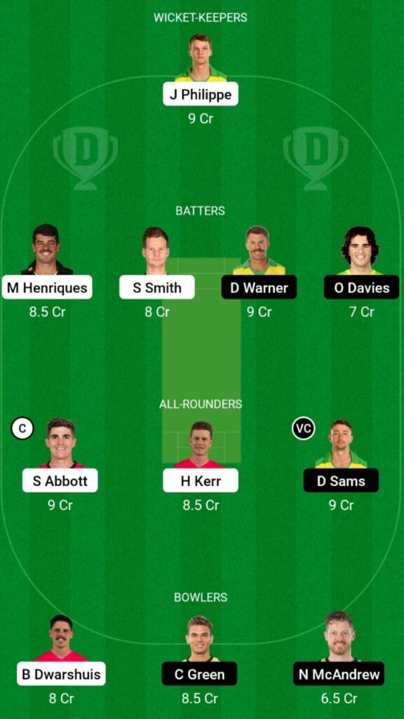 SIX vs THU Dream11 Prediction, Head To Head, Players Stats, Fantasy Team, Playing 11 and Pitch Report — Match 50, Big Bash League T20 2022/23