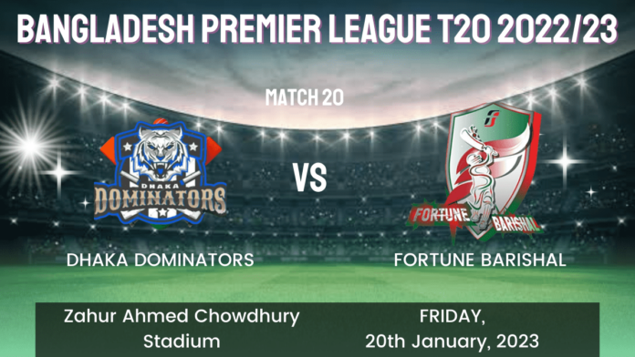 DD vs FBA Dream11 Prediction, Head To Head, Players Stats, Fantasy Team, Playing 11 and Pitch Report — Match 20, Bangladesh Premier League T20 2022/23