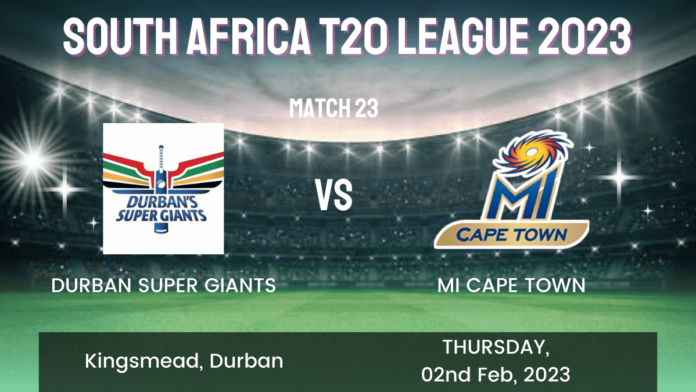 DUR vs CT Dream11 Prediction, Head To Head, Players Stats, Fantasy Team, Playing 11 and Pitch Report — Match 23, SA T20 League 2023