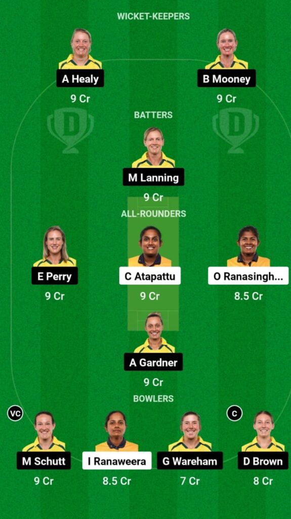 SL-W vs AU-W Dream11 Prediction, Head To Head, Players Stats, Fantasy Team, Playing 11 and Pitch Report — Match 11, Women's T20 World Cup 2023
