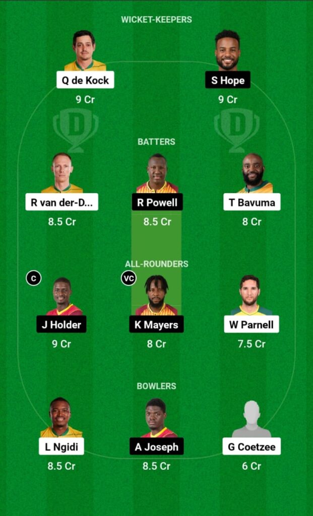 SA vs WI Dream11 Prediction, Head To Head, Players Stats, Fantasy Team, Playing 11 and Pitch Report — 1st ODI, West indies tour of South Africa, 2023