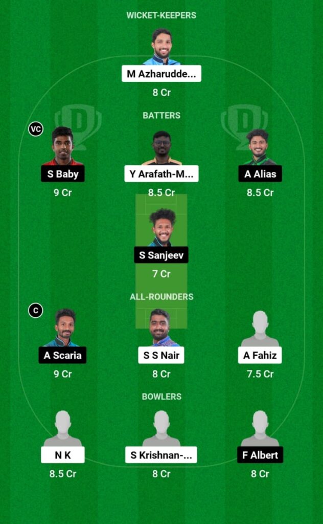 KAG vs IDK Dream11 Prediction, Players Stats, Record, Fantasy Team, Playing 11 and Pitch Report — Match 24, NSK Trophy — Kerala T20 Championship, 2023