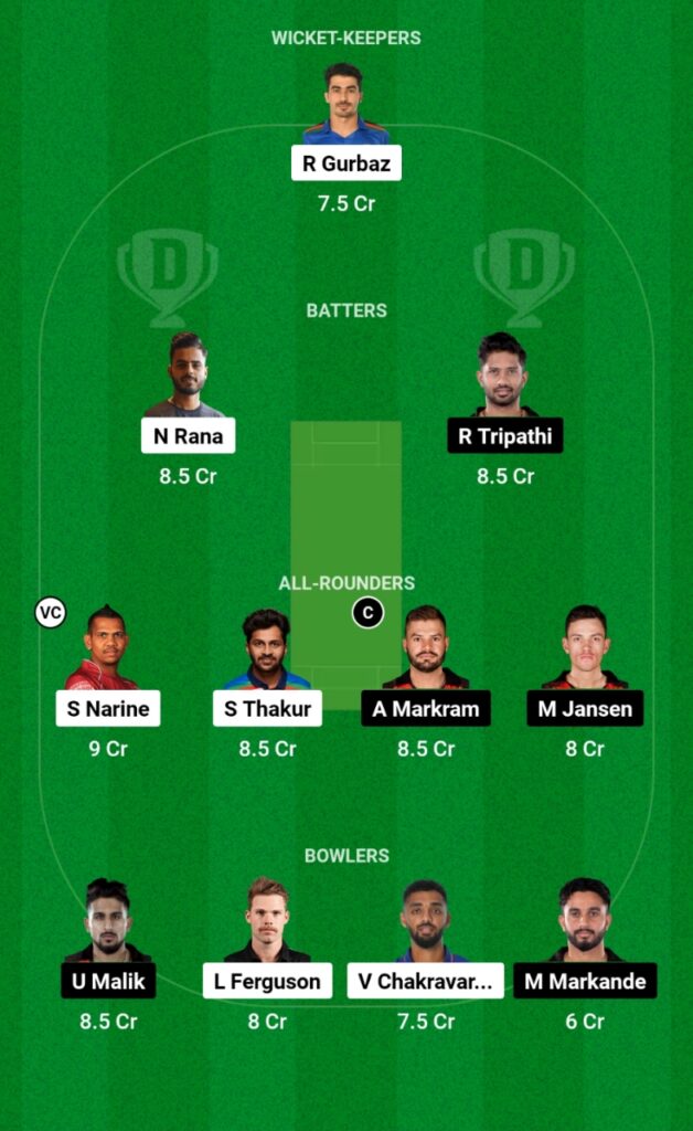 KKR vs SRH Dream11 Prediction, Head To Head, Players Stats, Fantasy Team, Playing 11 and Pitch Report — Match 18, TATA IPL T20, 2023