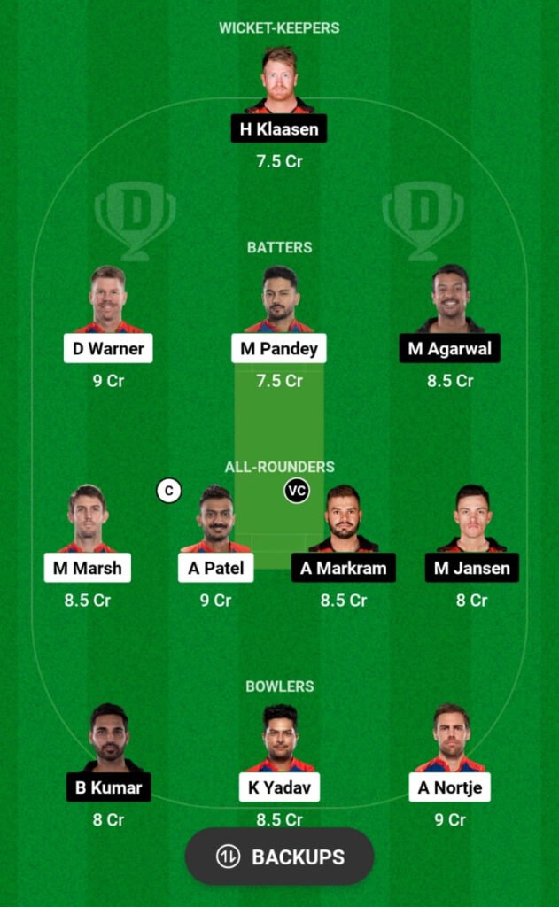 DC vs SRH Dream11 Prediction, Head To Head, Players Stats, Fantasy Team, Playing 11 and Pitch Report — Match 40, TATA IPL T20, 2023