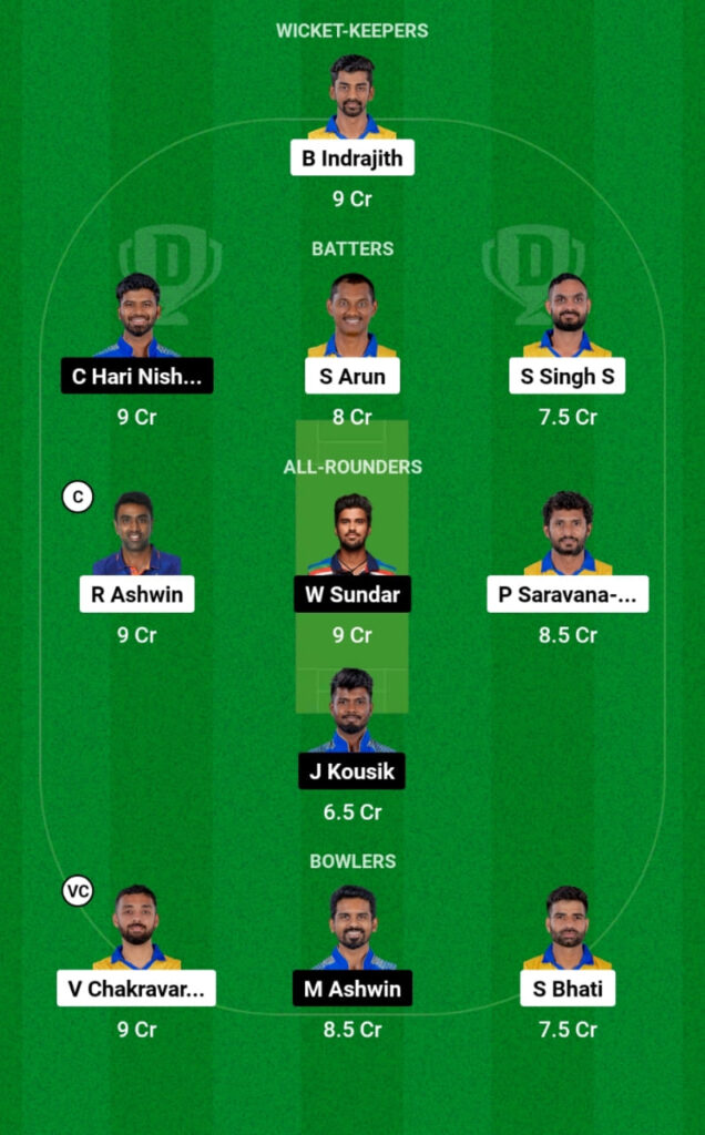 DD vs SMP Dream11 Prediction, Players Stats, Record, Fantasy Team, Playing 11 and Pitch Report — Match 8, Tamil Nadu Premier League 2023