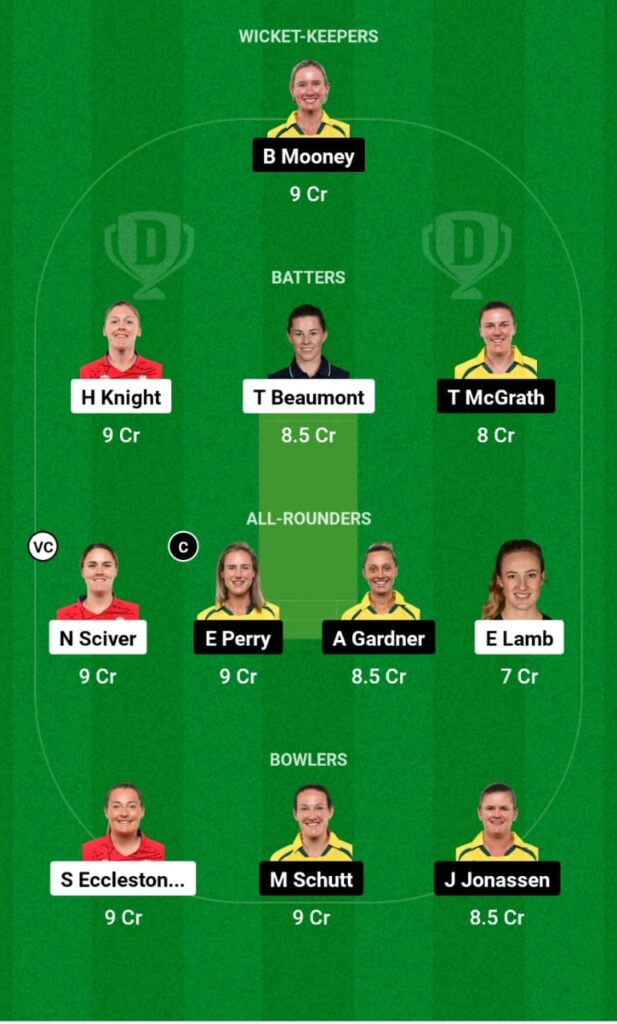 EN-W vs AUS-W Dream11 Prediction, Head To Head, Players Stats, Fantasy Team, Playing 11 and Pitch Report — Only Test , Australia Women tour of England Women 2023