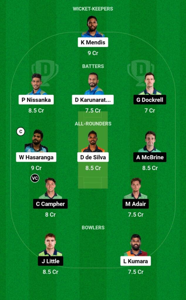 SL vs IRE Dream11 Prediction, Head To Head, Players Stats, Fantasy Team, Playing 11 and Pitch Report — Match 15, ICC ODI WC Qualifiers 2023