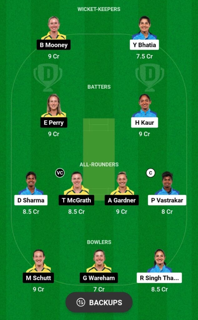 IN-W vs AU-W Dream11 Prediction, Head To Head, Players Stats, Fantasy Team, Playing 11 and Pitch Report — 2nd ODI, Australia Women Tour of India, 2023-24