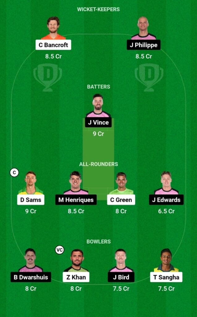 THU vs SIX Dream11 Prediction, Head To Head, Players Stats, Fantasy Team, Playing 11 and Pitch Report — Match 19, Big Bash League T20, 2023-24