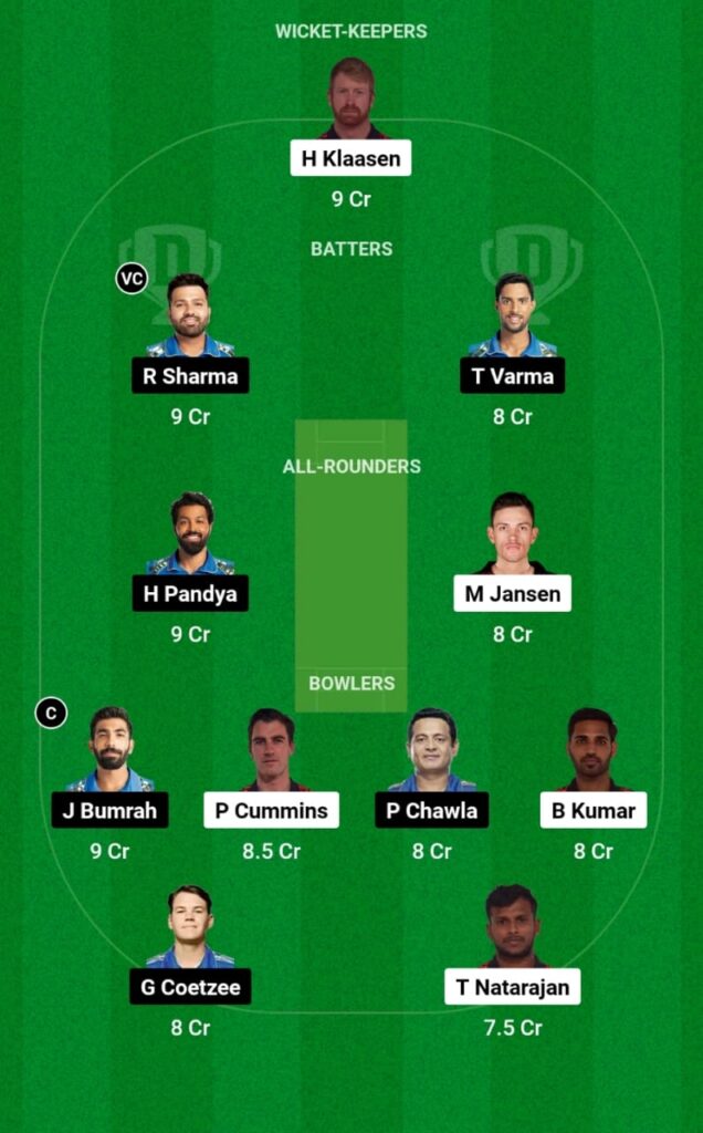 SRH vs MI Today Match Dream11 Prediction, Head To Head, Playing 11, Fantasy Team and Pitch Report — Match 7, IPL T20 2024