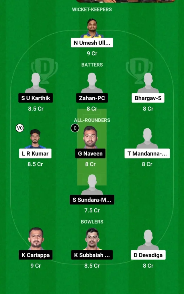 ML vs KRH Dream11 Fantasy Team